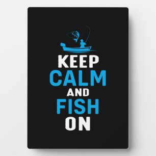 Fisher Gift Behielt Ruhe und Fisch auf Fotoplatte