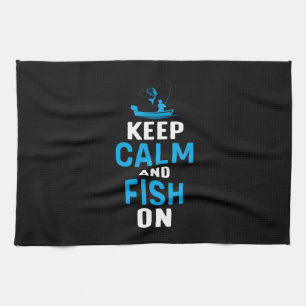 Fisher Gift Behielt Ruhe und Fisch auf Geschirrtuch