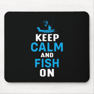 Fisher Gift Behielt Ruhe und Fisch auf Mousepad