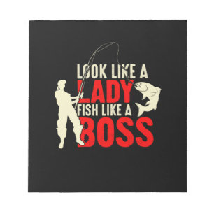 Fisher Gift eine Lady Fisch wie ein Boss Notizblock