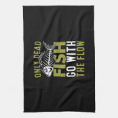 Fisher Gift Fisch geht mit dem Fluss Geschirrtuch (Vertikal)