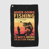 Fisher Gift When Going Fishing Golfhandtuch (Vorderseite)