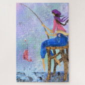 Fisher Girl Jigsaw Puzzle Painting (Vertikal)