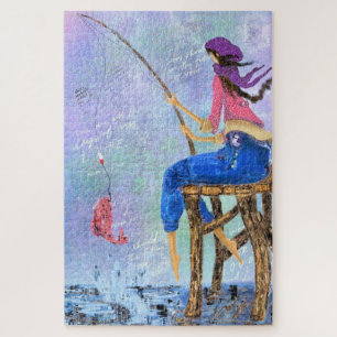 Fisher Girl Jigsaw Puzzle Painting