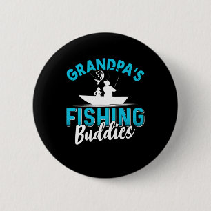 Fisher Grandpa Fishing Friends Button