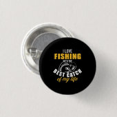 Fisher I Liebe Fischerei mit der besten Freundin Button (Vorne & Hinten)
