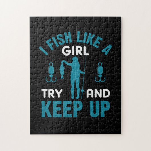 Fisher ich fische wie ein Mädchen Puzzle (Vertikal)