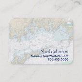 Fisher Island Sound Authentisches nautisches Diagr Visitenkarte (Vorderseite)