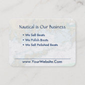 Fisher Island Sound Authentisches nautisches Diagr Visitenkarte (Rückseite)