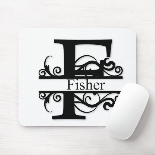 Fisher Monogram Mousepad (Mit Mouse)