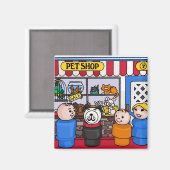 Fisher Price Little People Pet Shop Boy Magnet (Vorderseite/Rückseite)