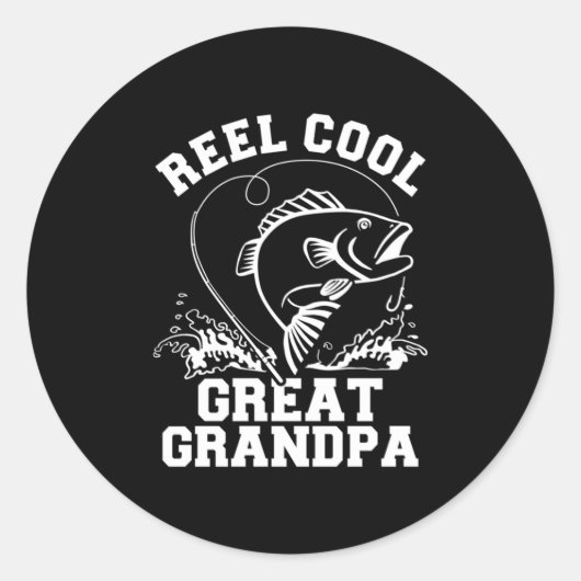 Fisher Reel Cool Great Opa Runder Aufkleber (Vorderseite)