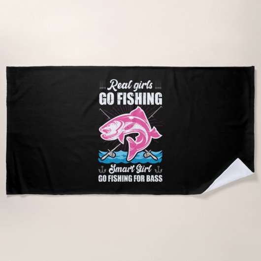 Fisher Smart Girls fischen Strandtuch (Vorderseite)
