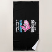 Fisher Smart Girls fischen Strandtuch (Vorderseite)