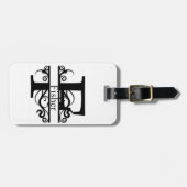 Fisher Split Monogram Gepäckmarke Gepäckanhänger (Vorderseite horizontal)