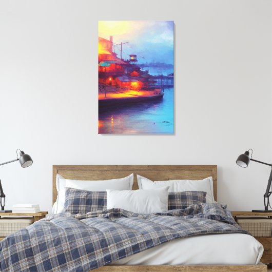 Fisher Village Canvas Print Leinwanddruck (Insitu (Schlafzimmer))