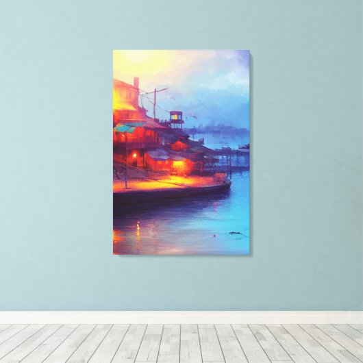 Fisher Village Canvas Print Leinwanddruck (Insitu (Holzboden))