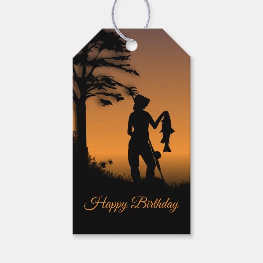 Fisher Woman bei Dusk Personal Geschenkanhänger (Vorderseite)