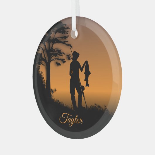 Fisher Woman bei Dusk Personal Ornament Aus Glas (Vorderseite links)