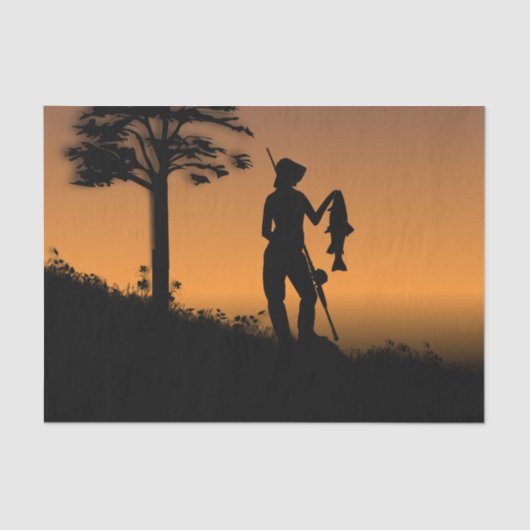 Fisher Woman in Dusk Seidenpapier (Vorderseite)