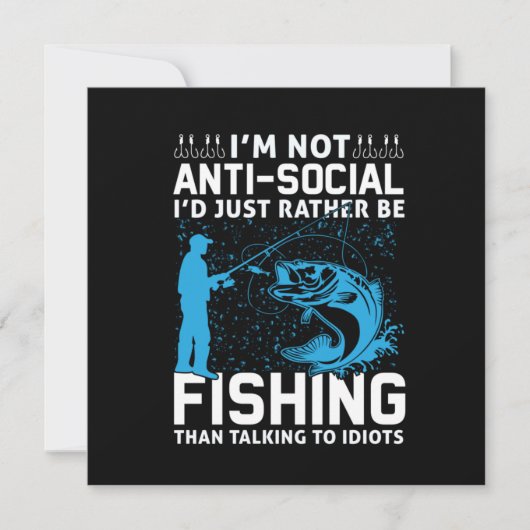 Fisher würde ich einfach fischen einladung (Vorderseite)