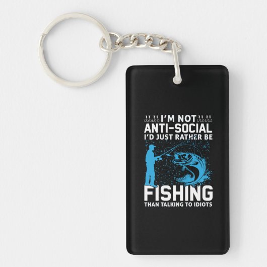 Fisher würde ich einfach fischen schlüsselanhänger (Vorderseite)