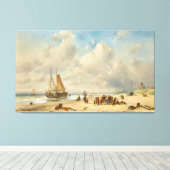  Fisherfolk On The Beach Leinwanddruck (Insitu (Holzboden))