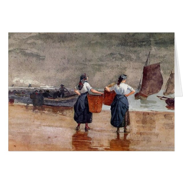 Fishergirls auf dem Strand (Vorderseite (Horizontal))