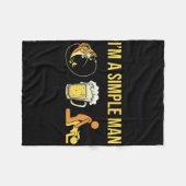 Fisherman - Angler Angling Fishing Im A Simple Man Fleecedecke (Vorderseite (Horizontal))