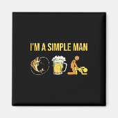 Fisherman - Angler Angling Fishing Im A Simple Man Magnet (Vorne)