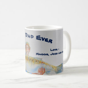 Fisherman Aquarell Bester Vater je Kaffeetasse