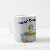 Fisherman Aquarell Bester Vater je Kaffeetasse (Vorderseite Links)