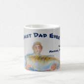 Fisherman Aquarell Bester Vater je Kaffeetasse (Mittel)