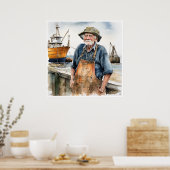 Fisherman - Archivkunst Print Poster (Küche)