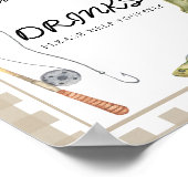 Fisherman Baby-Dusche - Getränke helfen Ihnen Poster (Ecke)