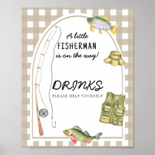 Fisherman Baby-Dusche - Getränke helfen Ihnen Poster