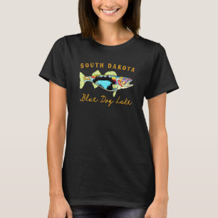 Fisherman Blue Dog Lake South Dakota Fisher Walley T-Shirt