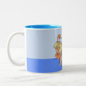 Fisherman blue two tone Tasse (Links)