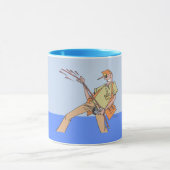 Fisherman Blue verlassen Handkombination Tasse (Zentrum)