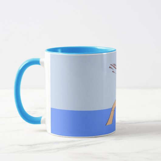 Fisherman Blue verlassen Handkombination Tasse (Links)