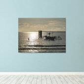 Fisherman Boat Sunrise Leinwanddruck (Insitu (Holzboden))