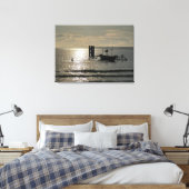 Fisherman Boat Sunrise Leinwanddruck (Insitu (Schlafzimmer))