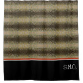 Fisherman Brook Trout Fisch Olive Schwarz-weiß Rus Duschvorhang (Vorderseite)