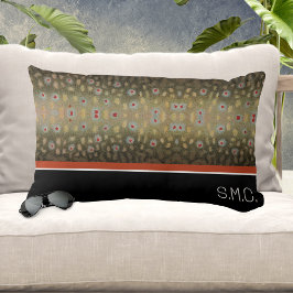 Fisherman Brook Trout Fisch Olive Schwarz-weiß Rus Lendenkissen