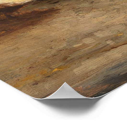 Fisherman by Water (1886) Edward Mitchell Poster (Ecke)