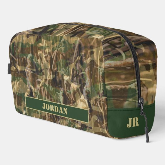 Fisherman Camouflage Camo Print Fishing Waschbeutel (Rechte Ecke)