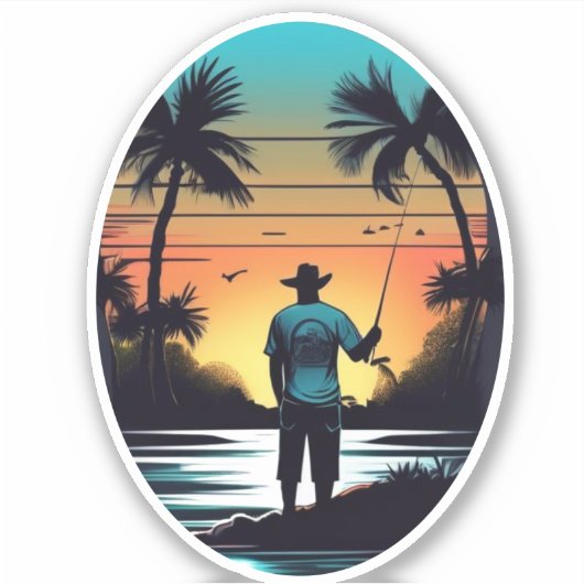 Fisherman Car Sticker (Vorderseite)