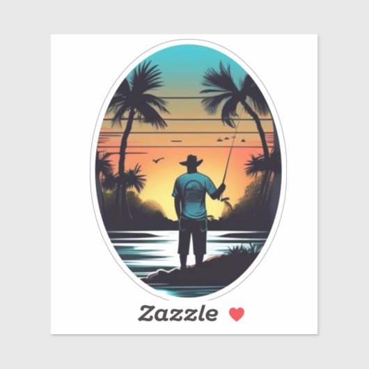 Fisherman Car Sticker (Blatt)