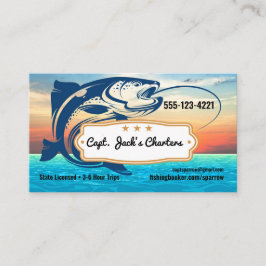 Fisherman Charter Company Business Card Visitenkarte