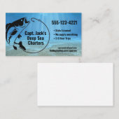 Fisherman Charter Company Business Card Visitenkarte (Vorne/Hinten)